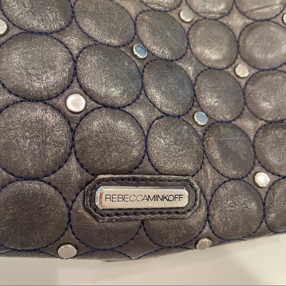 🎉HOST PICK🎉 Rebecca Minkoff navy & silver studded purse - Picture 8 of 13